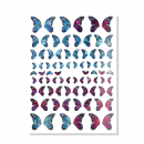 Schmetterling Holo Nagel Sticker Blau - Violett  ZY4014
