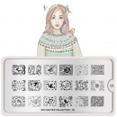 Moyou (eckig) Stamping Plate Schablone Enchanted Collection 05
