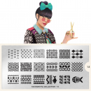 Moyou (eckig) Stamping Plate Schablone Fashionista Collection 15
