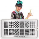 Moyou (eckig) Stamping Plate Schablone Fashionista Collection 09