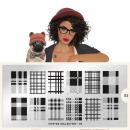 Moyou (eckig) Stamping Plate Schablone Hipster Collection 05