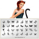 Moyou (eckig) Stamping Plate Schablone Kitty Collection 01