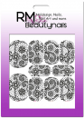 Nail Wrap Fullcover Sticker Black White Trible Blumen N277