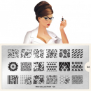 Moyou (eckig) Stamping Plate Schablone Pro Collection 06