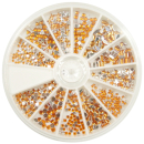 Strassstein Rondell Mix verschiedene Formen Orange