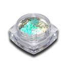 Glitter Schneeflocken Eisblume Einleger Weiss Aurora 8mm