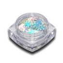 Glitter Schneeflocken Eisblume Einleger Weiss Aurora 6mm