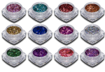 Laser Hologramm Pailletten Set 1mm