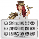 Moyou (eckig) Stamping Plate Schablone Steampunk 02