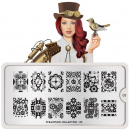 Moyou (eckig) Stamping Plate Schablone Steampunk 03
