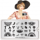 Moyou (eckig) Stamping Plate Schablone Tourist Collection 14